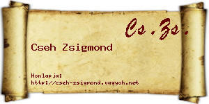 Cseh Zsigmond névjegykártya