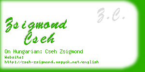 zsigmond cseh business card